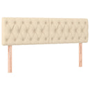 vidaXL krémszínű szövet rugós ágy matraccal 160 x 200 cm