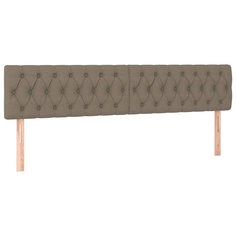 vidaXL tópszínű szövet rugós ágy matraccal 200 x 200 cm