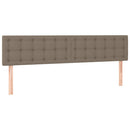 vidaXL tópszínű szövet rugós ágy matraccal 200 x 200 cm