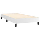 vidaXL fehér műbőr rugós ágy matraccal 80 x 200 cm