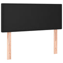 vidaXL fekete műbőr rugós ágy matraccal 100 x 200 cm