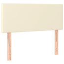 vidaXL krémszínű műbőr rugós ágy matraccal 100 x 200 cm