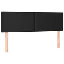vidaXL fekete műbőr rugós ágy matraccal 140 x 190 cm