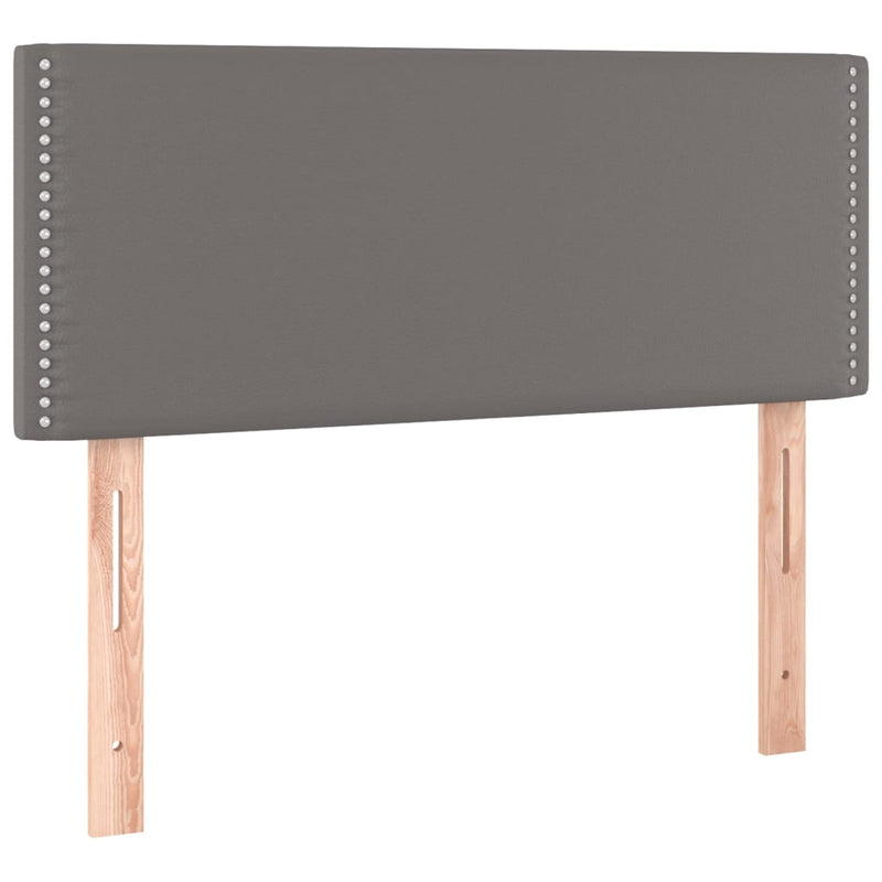 vidaXL szürke műbőr rugós ágy matraccal 90 x 200 cm