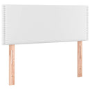 vidaXL fehér műbőr rugós ágy matraccal 100 x 200 cm