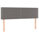 vidaXL szürke műbőr rugós ágy matraccal 140x190 cm