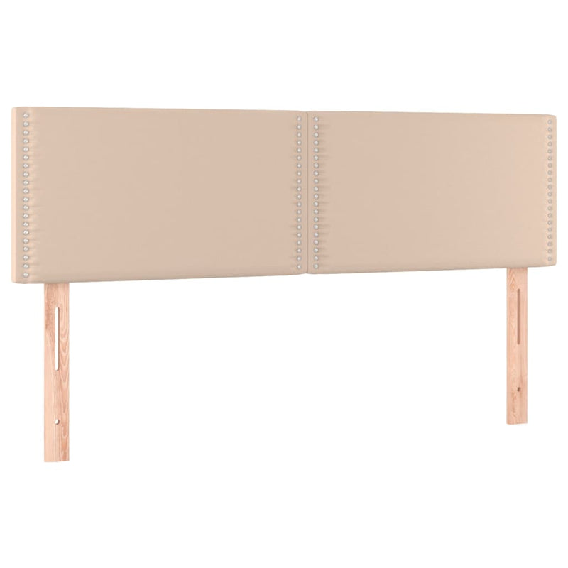 vidaXL cappuccino színű műbőr rugós ágy matraccal 140 x 190 cm