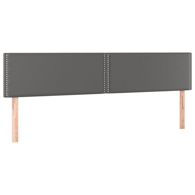 vidaXL szürke műbőr rugós ágy matraccal 200 x 200 cm