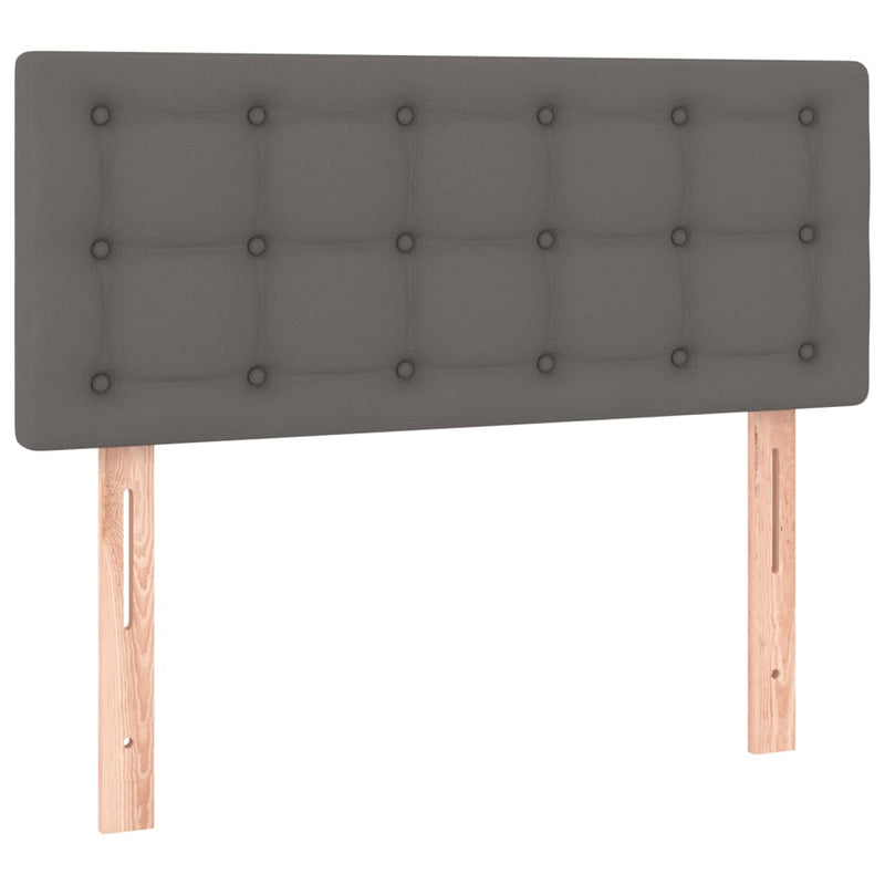 vidaXL szürke műbőr rugós ágy matraccal 80 x 200 cm