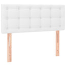 vidaXL fehér műbőr rugós ágy matraccal 90 x 200 cm