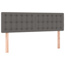 vidaXL szürke műbőr rugós ágy matraccal 140x190 cm