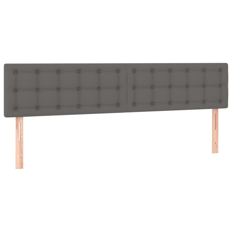 vidaXL szürke műbőr rugós ágy matraccal 160 x 200 cm