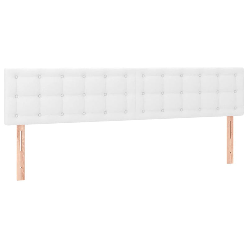 vidaXL fehér műbőr rugós ágy matraccal 200 x 200 cm
