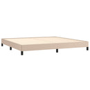 vidaXL cappuccino színű műbőr rugós ágy matraccal 200 x 200 cm