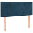 vidaXL sötétkék bársony rugós ágy matraccal 80 x 200 cm