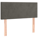 vidaXL sötétszürke bársony rugós ágy matraccal 90x190 cm
