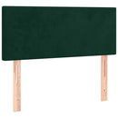 vidaXL sötétzöld bársony rugós ágy matraccal 90x190 cm