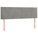 vidaXL világosszürke bársony rugós ágy matraccal 140x190 cm