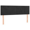 vidaXL fekete bársony rugós ágy matraccal 140 x 190 cm