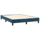 vidaXL sötétkék bársony rugós ágy matraccal 140x190 cm