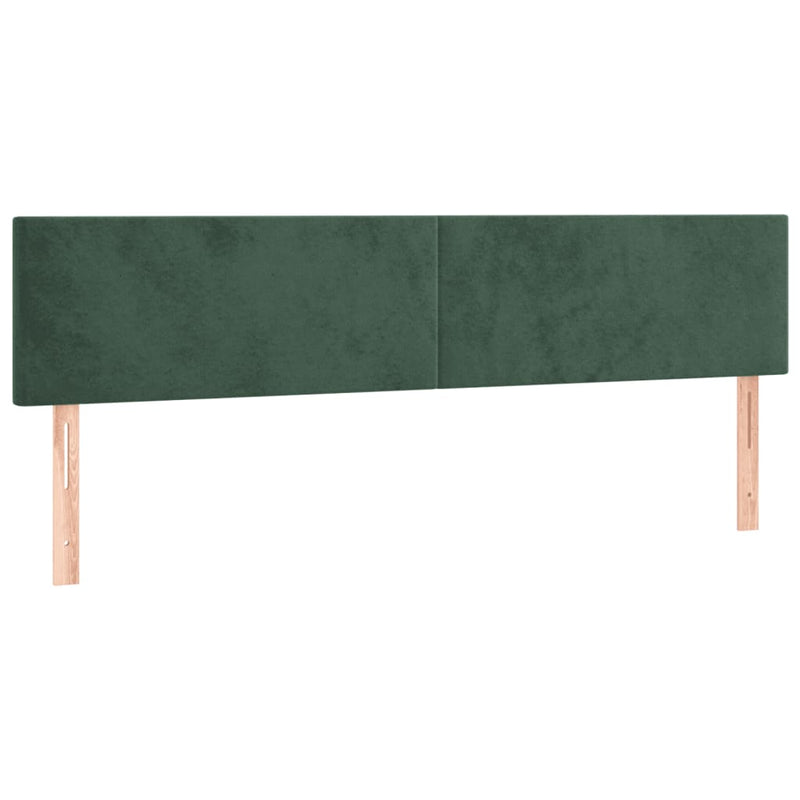 vidaXL sötétzöld bársony rugós ágy matraccal 160x200 cm