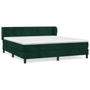 vidaXL sötétzöld bársony rugós ágy matraccal 180x200 cm