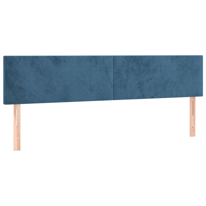 vidaXL sötétkék bársony rugós ágy matraccal 180x200 cm