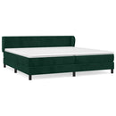 vidaXL sötétzöld bársony rugós ágy matraccal 200x200 cm