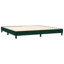 vidaXL sötétzöld bársony rugós ágy matraccal 200x200 cm