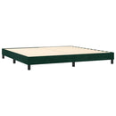 vidaXL sötétzöld bársony rugós ágy matraccal 200x200 cm