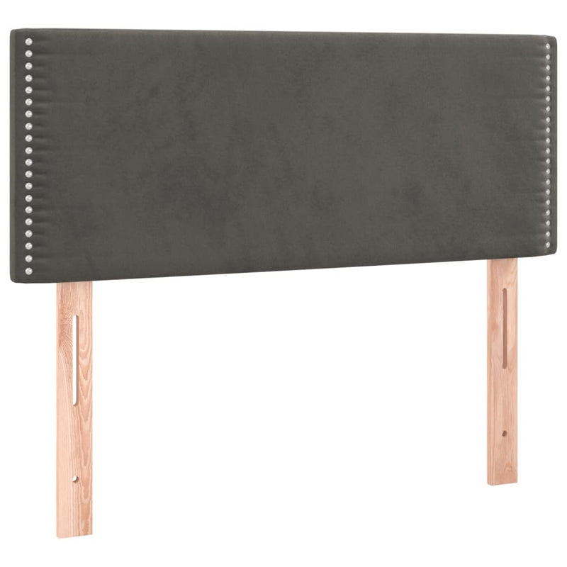 vidaXL sötétszürke bársony rugós ágy matraccal 80 x 200 cm