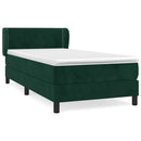 vidaXL sötétzöld bársony rugós ágy matraccal 80 x 200 cm