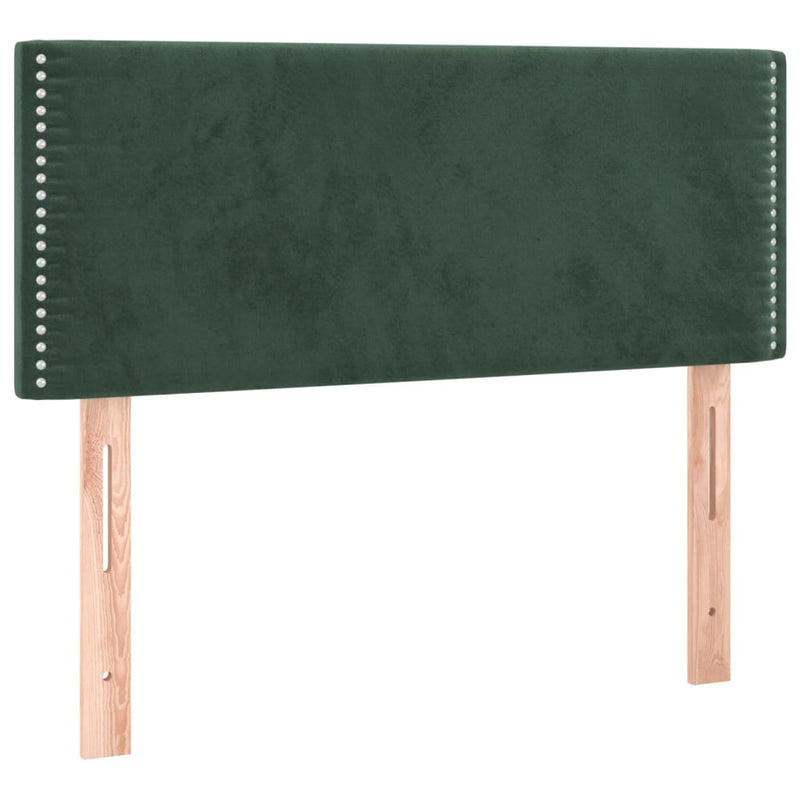 vidaXL sötétzöld bársony rugós ágy matraccal 80 x 200 cm