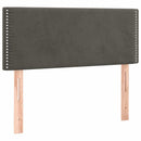 vidaXL sötétszürke bársony rugós ágy matraccal 90x190 cm