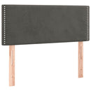 vidaXL sötétszürke bársony rugós ágy matraccal 100 x 200 cm
