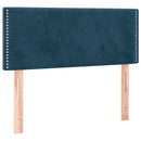 vidaXL sötétkék bársony rugós ágy matraccal 100 x 200 cm