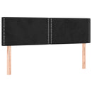 vidaXL fekete bársony rugós ágy matraccal 140 x 190 cm