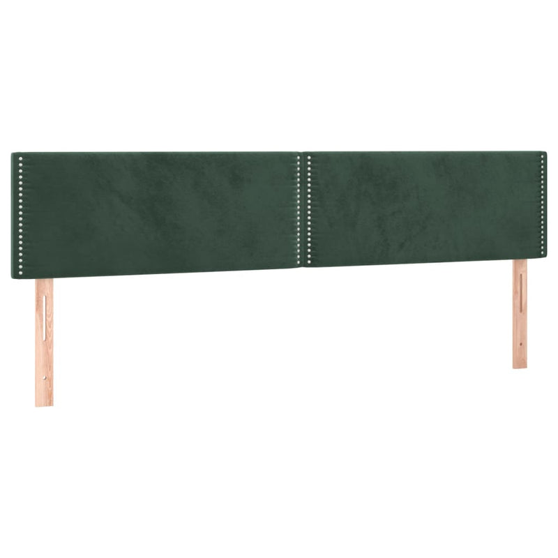 vidaXL sötétzöld bársony rugós ágy matraccal 180x200 cm