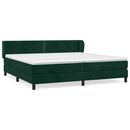 vidaXL sötétzöld bársony rugós ágy matraccal 200x200 cm