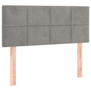 vidaXL világosszürke bársony rugós ágy matraccal 80 x 200 cm