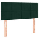 vidaXL sötétzöld bársony rugós ágy matraccal 80 x 200 cm