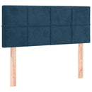 vidaXL sötétkék bársony rugós ágy matraccal 80 x 200 cm