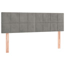 vidaXL világosszürke bársony rugós ágy matraccal 140x190 cm