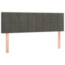 vidaXL sötétszürke bársony rugós ágy matraccal 140x190 cm