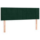 vidaXL sötétzöld bársony rugós ágy matraccal 140x190 cm