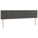 vidaXL sötétszürke bársony rugós ágy matraccal 180x200 cm