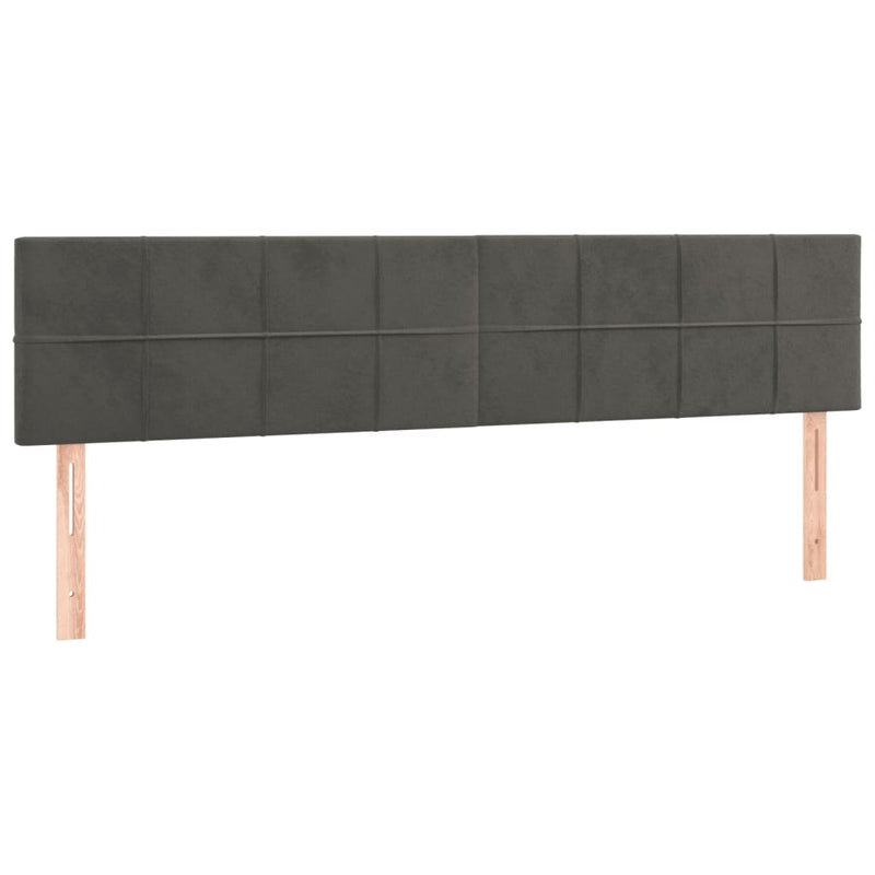 vidaXL sötétszürke bársony rugós ágy matraccal 180x200 cm