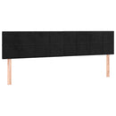 vidaXL fekete bársony rugós ágy matraccal 180x200 cm