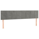 vidaXL világosszürke bársony rugós ágy matraccal 200x200 cm