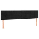 vidaXL fekete bársony rugós ágy matraccal 200x200 cm